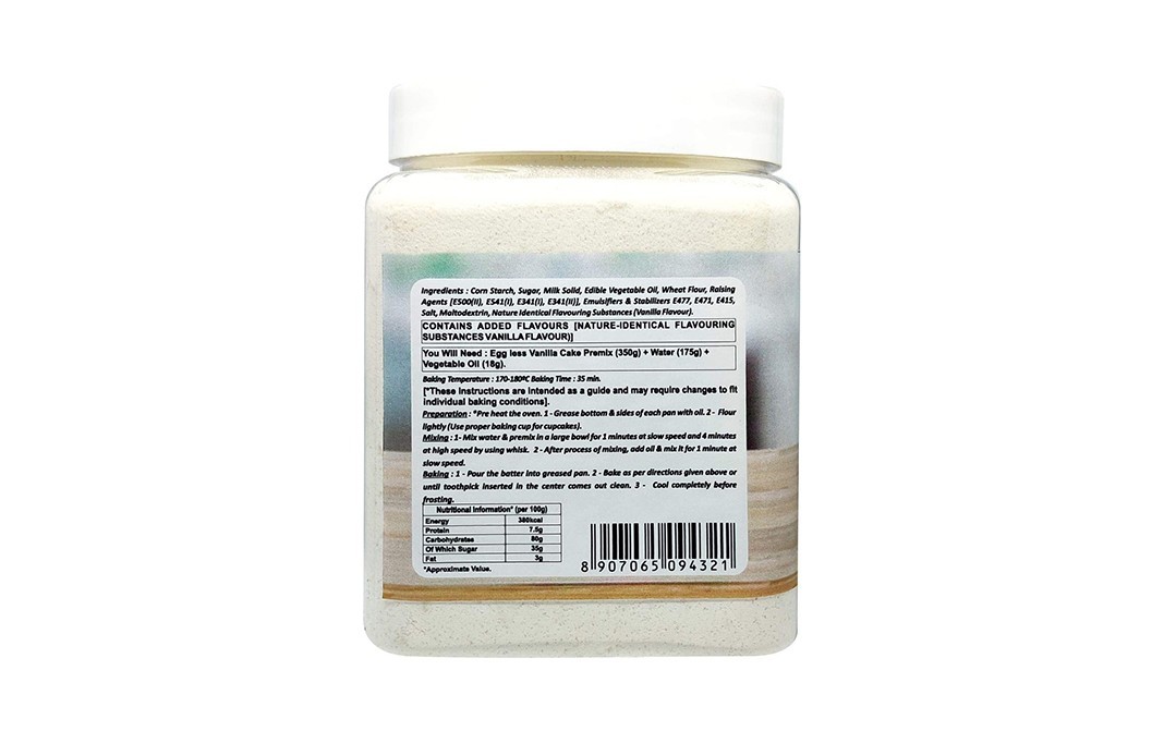 Puramio Eggless Vanilla Cake Premix    Plastic Jar  800 grams